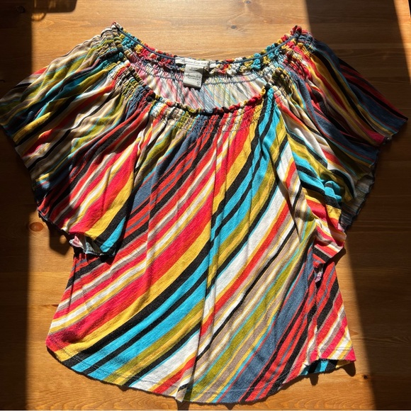 American Rag Tops - American Rag Flowy Colourful Top